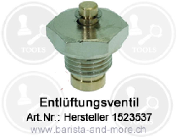 Entlüftungsventil für Erhitzer (Vakuum-Ventil)   ø 1/4"M